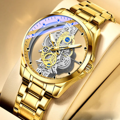 Reloj de Lujo Dorado cuarzo