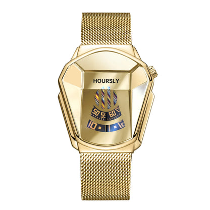 Reloj Dorado Acero de Lujo