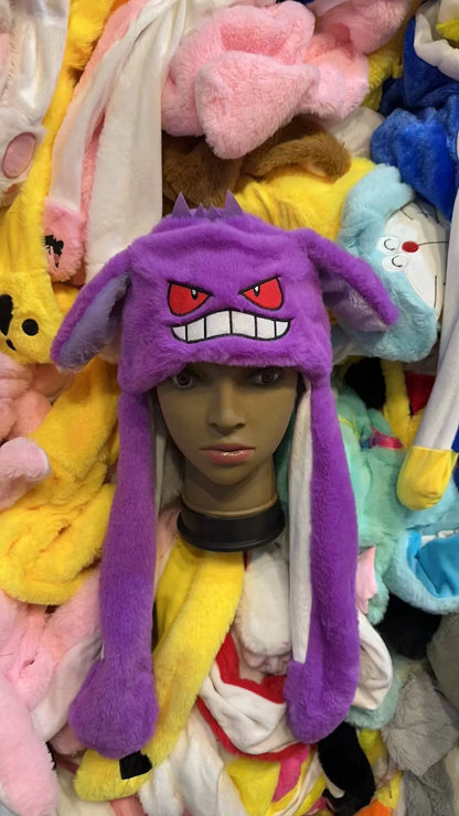 Gorro de Pokémon Pikachu Gengar para mujer