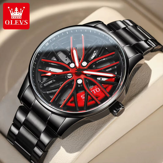 Reloj Diseño Rueda de Coche de Lujo