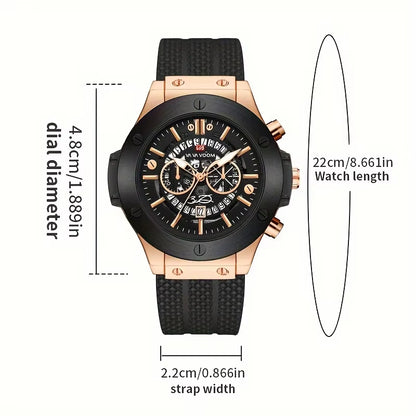 Reloj de cuarzo de silicona para hombre