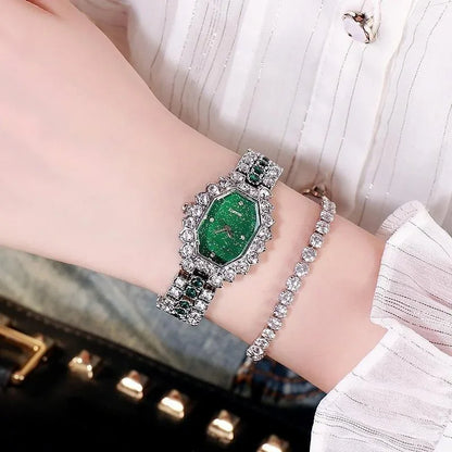 Reloj de pulsera de cuarzo con diamantes de imitación para mujer