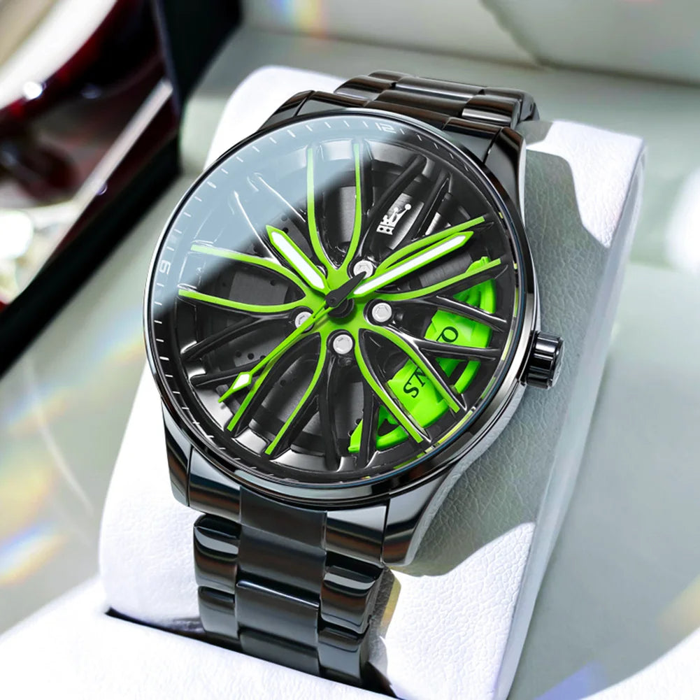 Reloj Diseño Rueda de Coche de Lujo