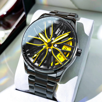 Reloj Diseño Rueda de Coche de Lujo