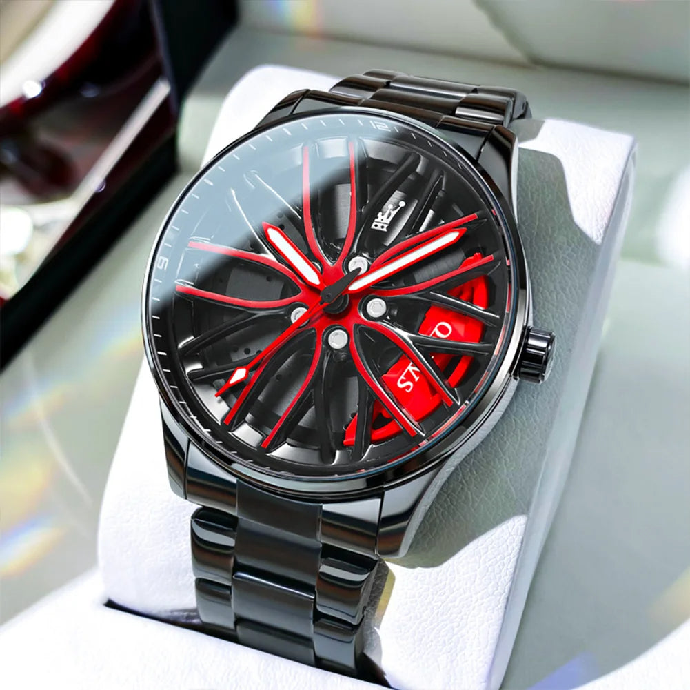 Reloj Diseño Rueda de Coche de Lujo