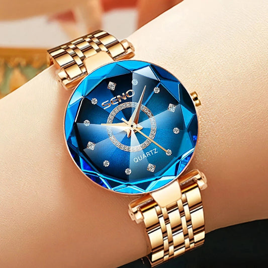 Reloj de pulsera elegante de acero inoxidable