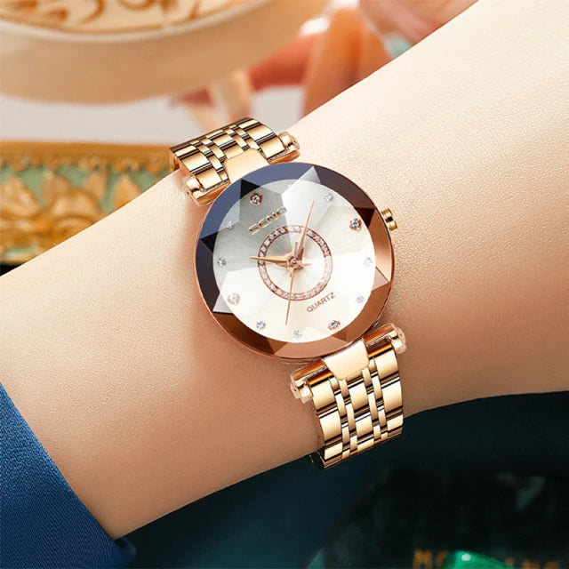 Reloj de pulsera elegante de acero inoxidable